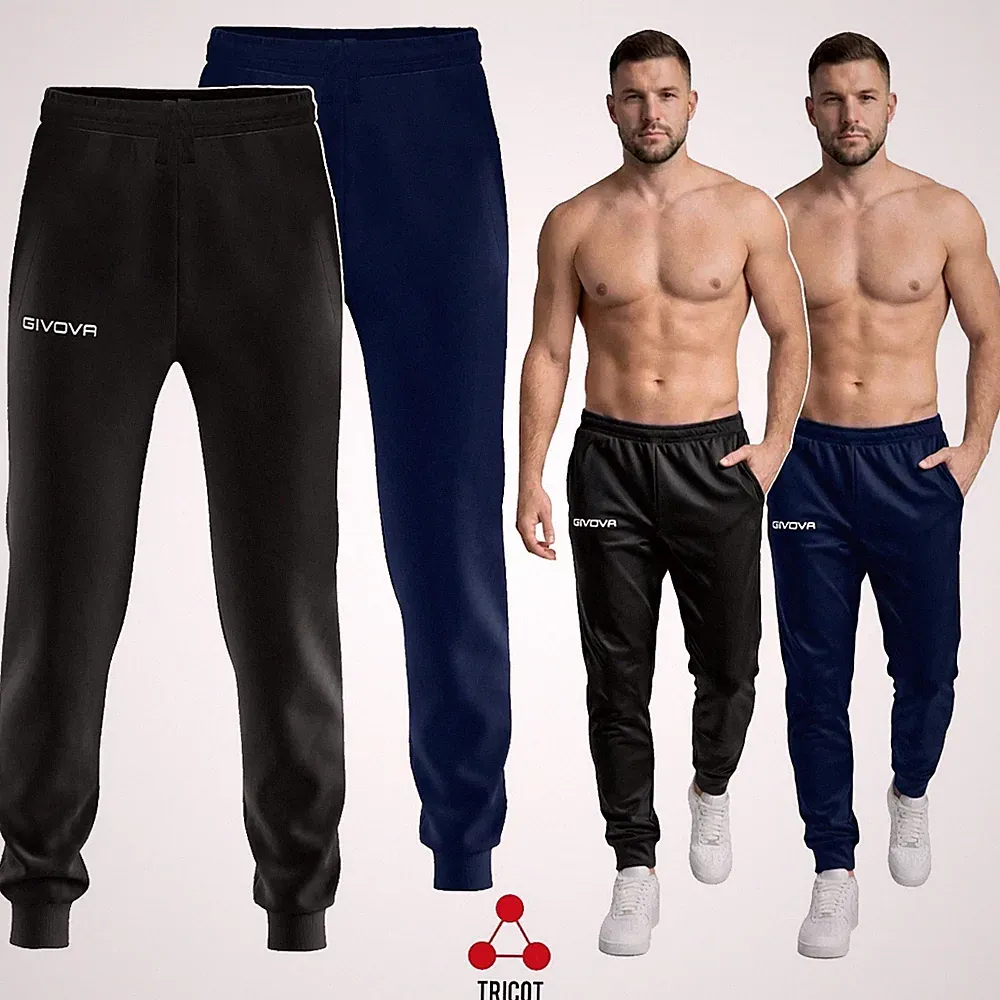 Jogginghose Trainingshose Sporthose Herren GIVOVA P024 Schwarz Dunkelblau S-4XL