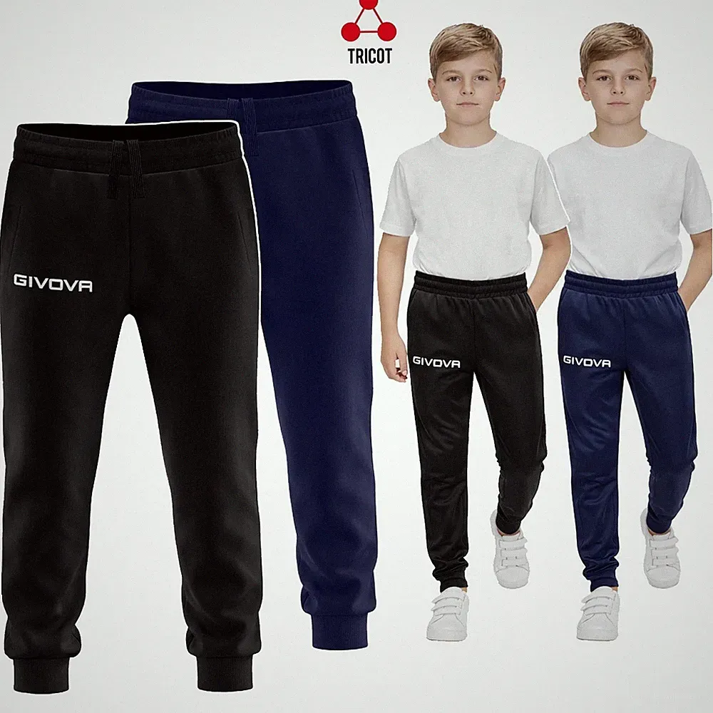 Jogginghose Trainingshose Sporthose Kinder GIVOVA P024 Schwarz/Navy 116-152 cm