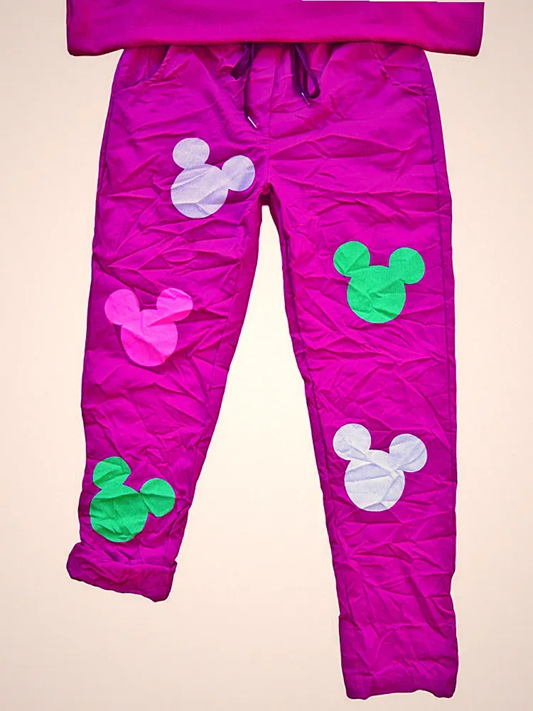 Jogpant Joggpants Jogginghose Hose BUNTE COMIC 36 38 40 42 beere
