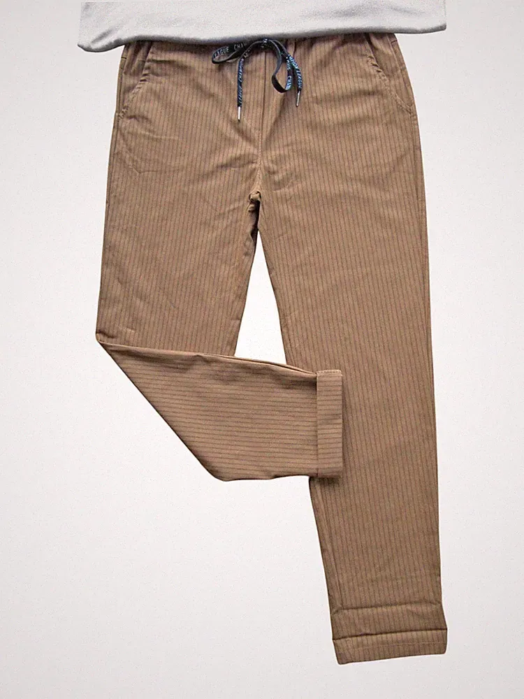 Jogpants Jogginghose STRETCH Hose NADELSTREIFEN 36 38 40 42 camel schwarz