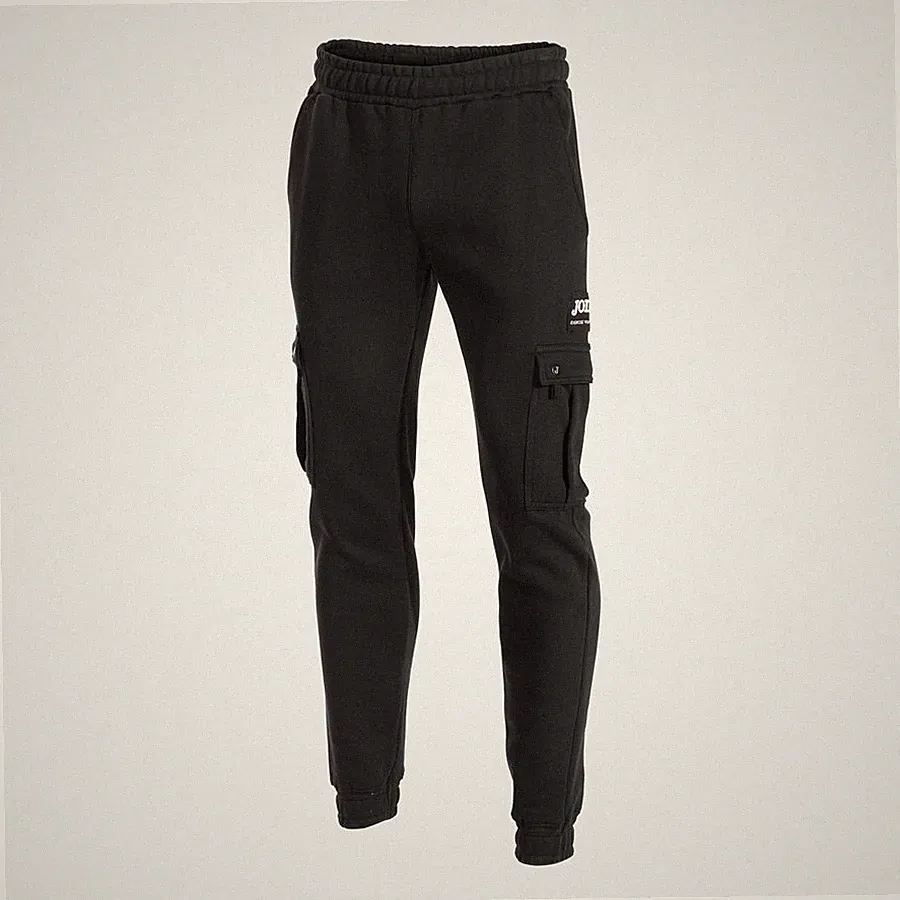 joma herren sweatshirt anzug hose mit taschen beinseite schwarz