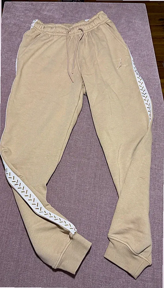 Jordan Jogginghose Herren beige Fleece tapered Gr. XS MPN FN6356-244