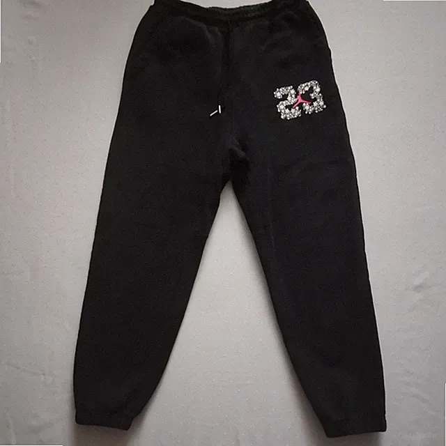 Jordan Men’s Black Fleece Joggers Sweatpants - "23" Star Graphic - Size Large