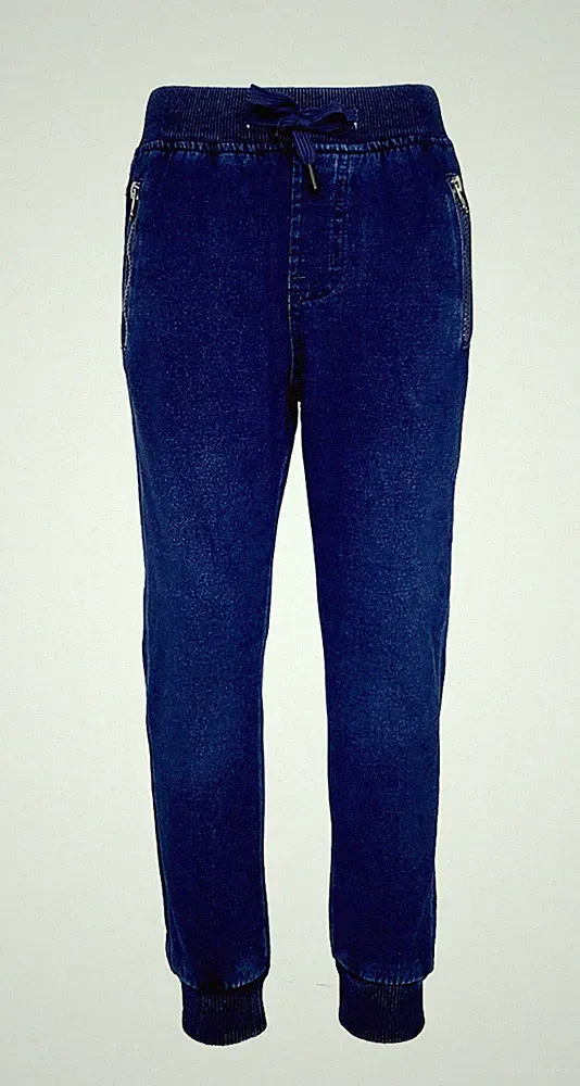 Jungen Jogginghose Sporthose Freizeithose Stoff Hose Jeans Optik gefüttert