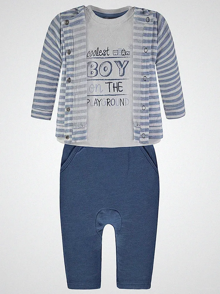 Jungen-Set: Sweatshirt + Bluse + Jogginghose