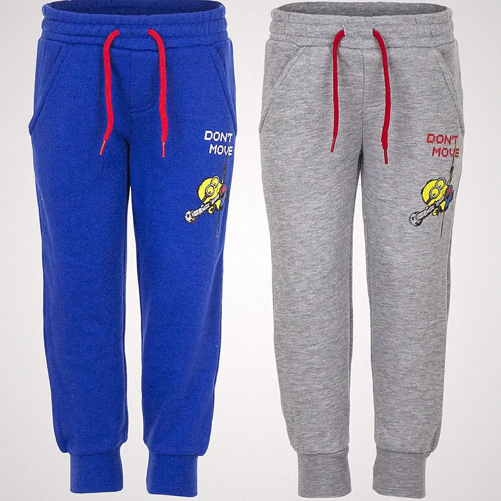 Jungen Sporthose Hose Kinder Jogginghose Minions blau grau 98 104 116 128 #47