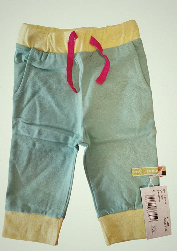Jungen Sweathose 62 68 Loud and Proud Jogginghose Baby Grün 100% Baumwolle