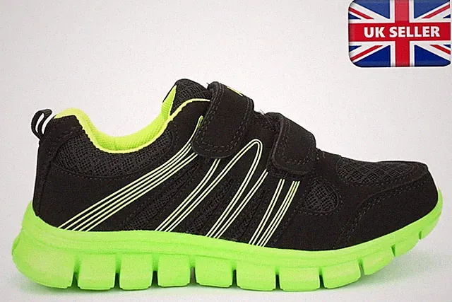 Jungen Touch Verschluss Turnschuhe Kinder Jogginghose Jungen PE Turnschuhe leicht Gr.