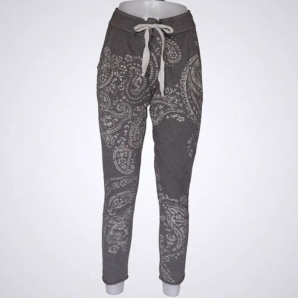 Juvia, Jogginghose, Größe: L, Grau, Paisley, Damen #mfs