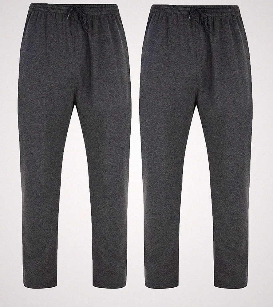 Kam Herren Groß & Hochgewachsen Passform Doppelpack Fleece-Jogginghose 2XL-8XL,3