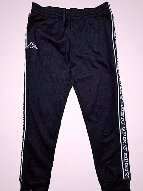 Kappa Trainingshose Herren schwarz XXL Tapered Kordelzug 100% Polyester