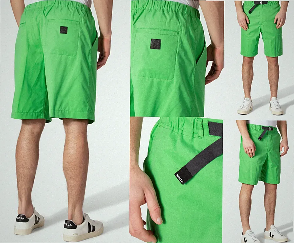 KENZO Buckle-Fastened Bermuda Jogging Belted Shorts Hose Pants Trousers New XL