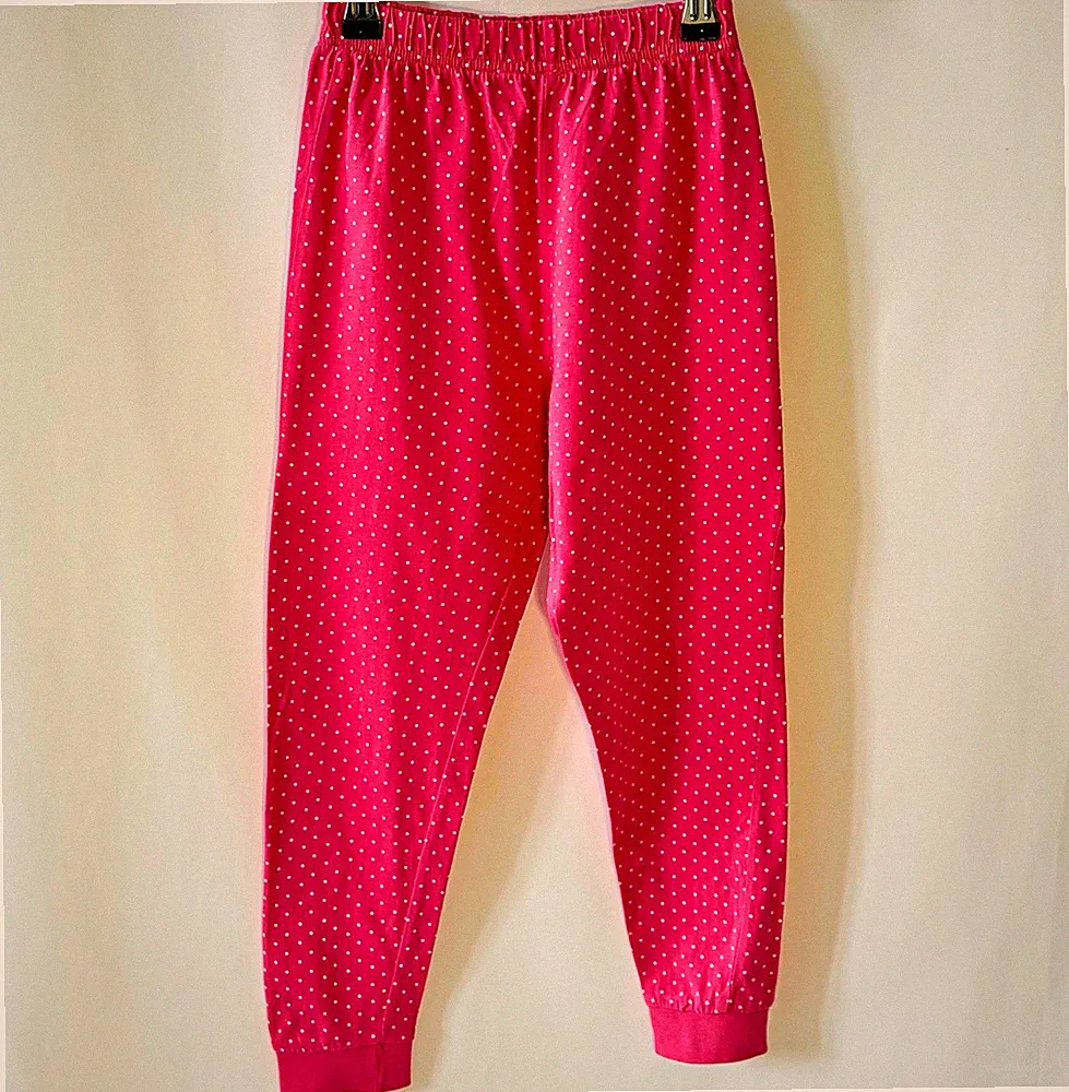 Kiki & Koko Mädchen Jogginghose rosa/weiß gepunktet elastischer Bund 47 cm