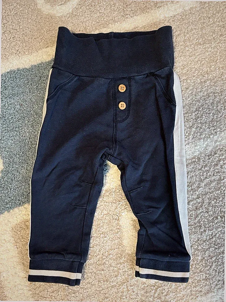 Kinder Baby Jogginghose 68, Blau 100 % Baumwolle A4