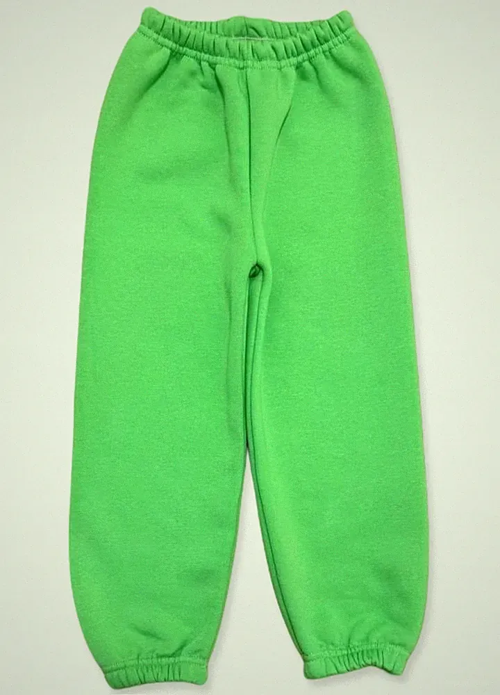 Kinder Jogginghose warm, dick mit Fleece, Größe 116, Herbst-Winter, grün