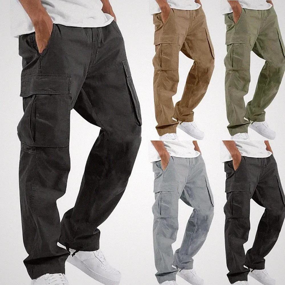 Klassische Cargohose Herren Taktische lässig Tasche Hosen Vintage Pants Wandern