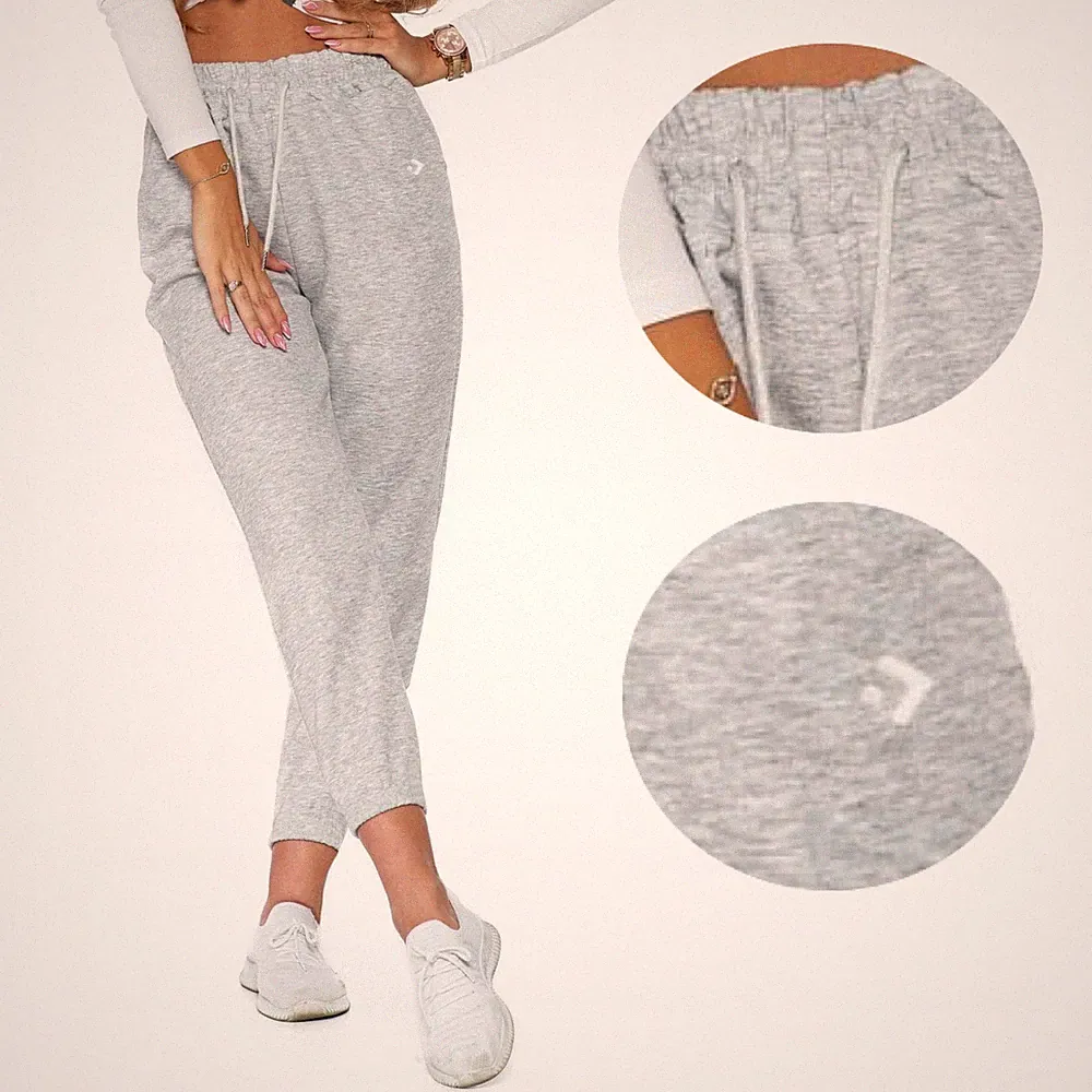 Klassische, schmal geschnittene Damen-Sweatpants MORAG XXL grau