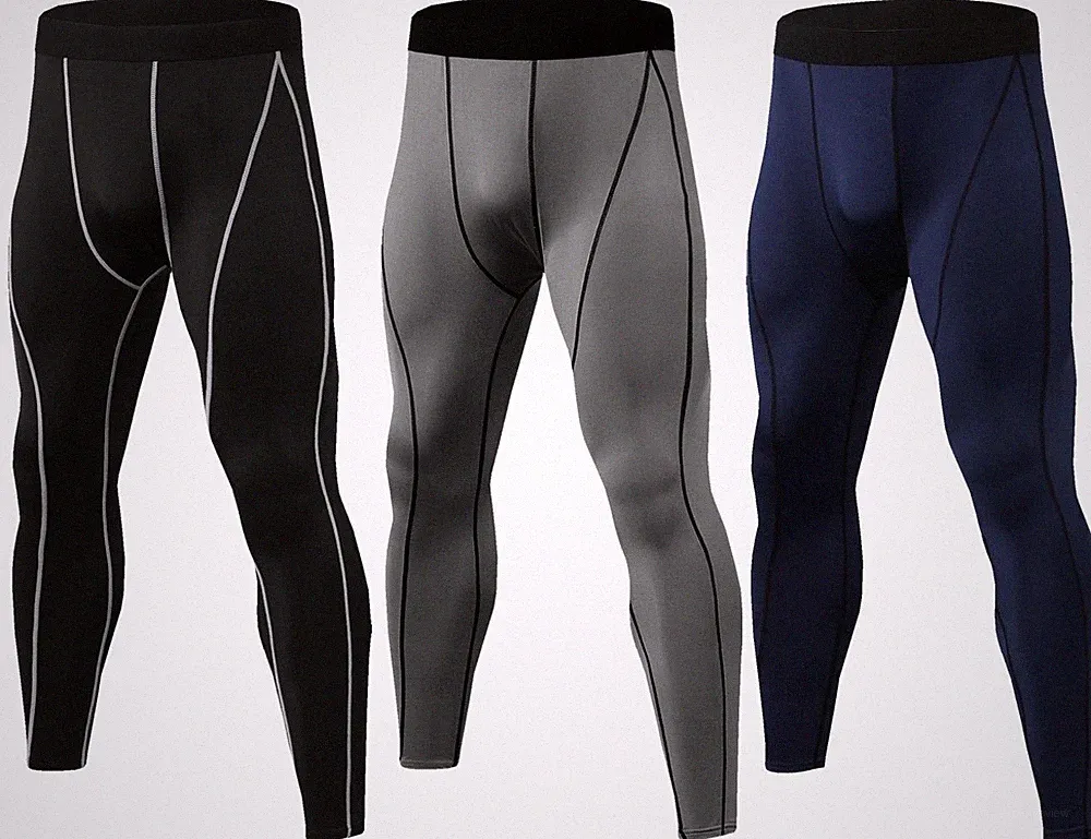 Kompressions Hose Laufhose Leggins Leggings Tights lang Herren Sport Fitness