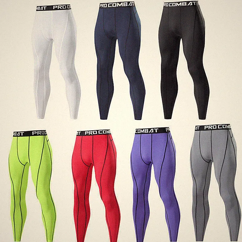 Kompressions Hose Laufhose Leggins Leggings Tights lang Herren Sport Fitness G0
