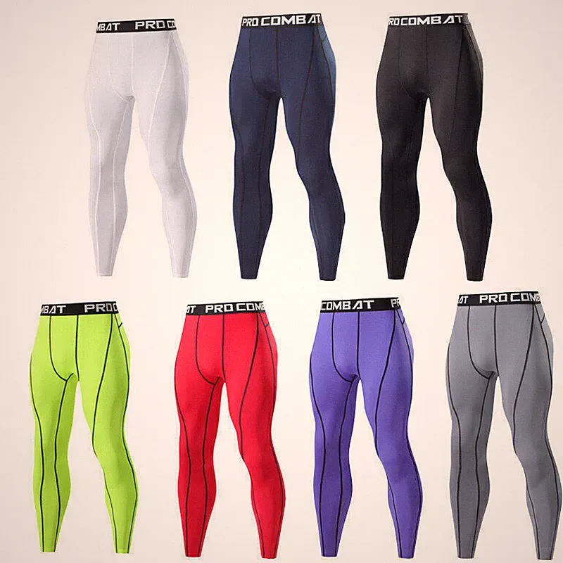 Kompressions Hose Laufhose Leggins Leggings Tights lang Herren Sport Fitness2024