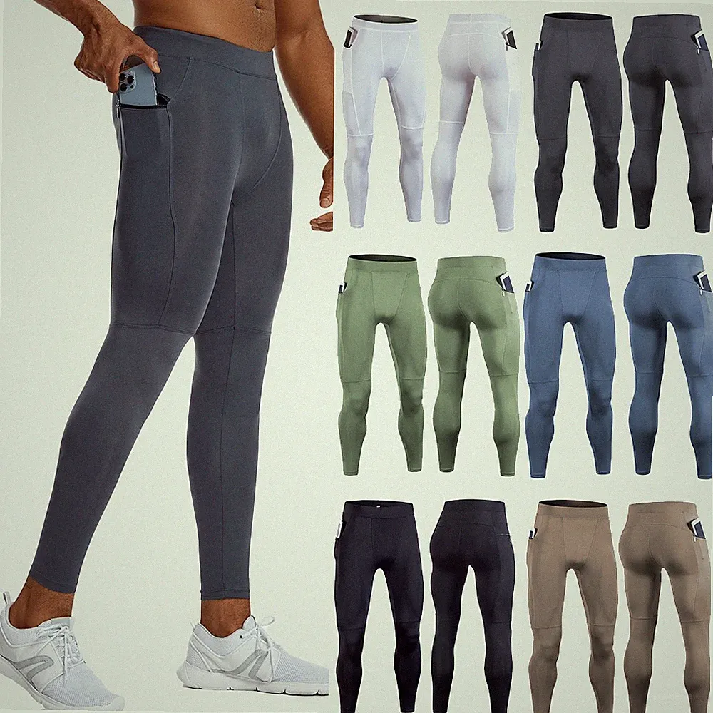 Kompressions Hosen Laufhose Leggins Leggings Tights lang Herren Sport Fitness DE