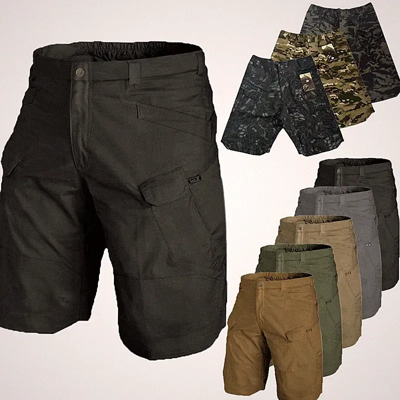 Kurze Hose Herren Bermuda Multi-Tasche Jogging Sporthose Cargohose Arbeitshose