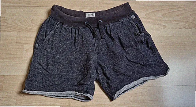 Kurze Jogginghose Männer, Größe M, Farbe Hellgrau