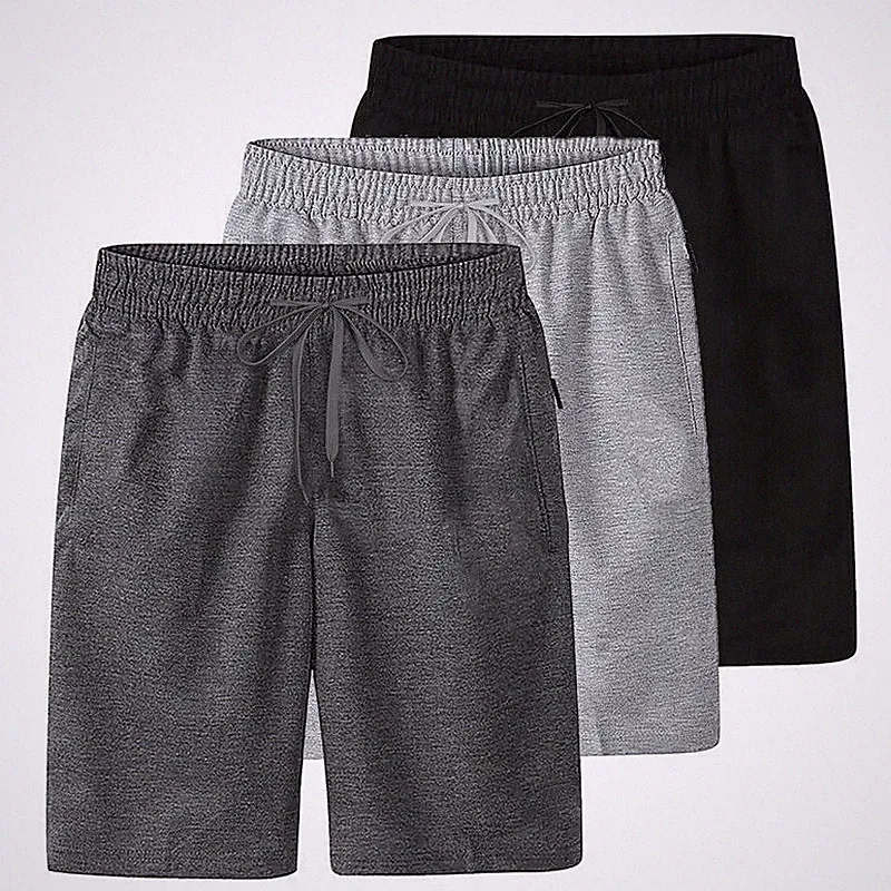 Kurzhose Shorts Herren Jogging mit Bermudas Sporthose Zip Taschen Kurze Fitness