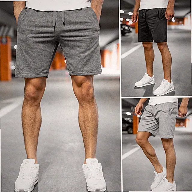 Kurzhose Shorts Sporthose Bermudas Kurze Fitness Jogging Herren BOLF Unifarben