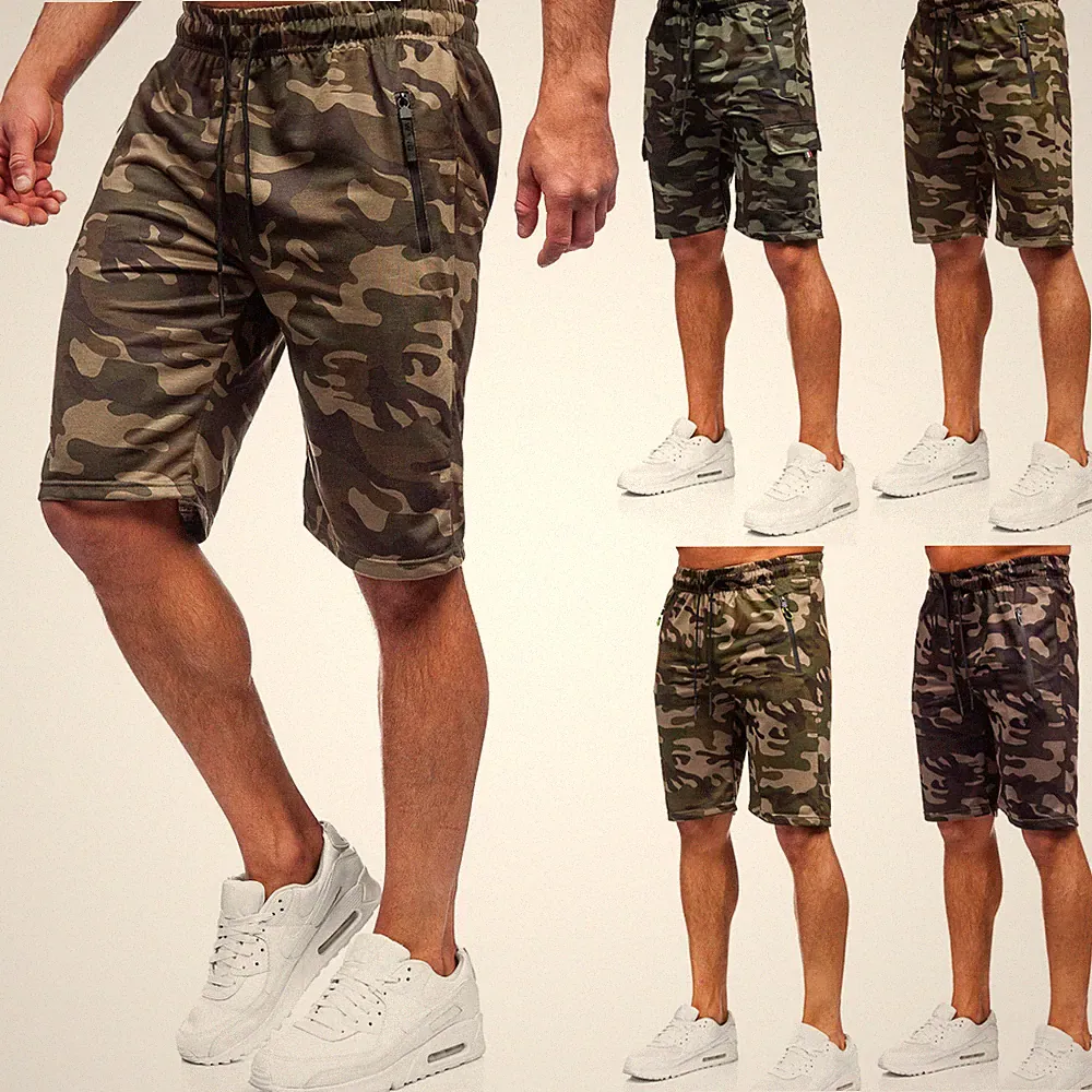Kurzhose Sporthose Shorts Kurze Jogging Bermudas Army Sport Herren Mix BOLF Camo