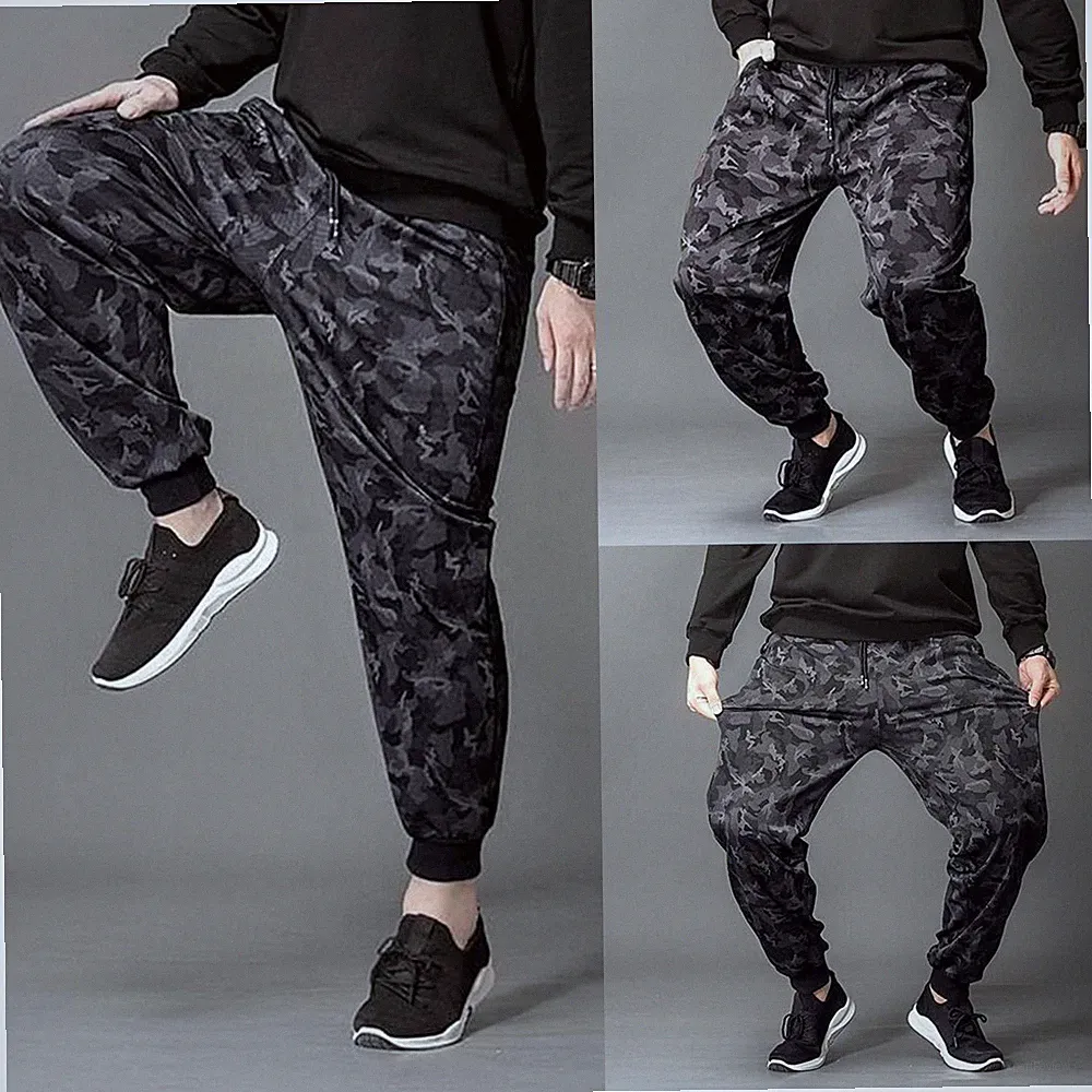 L~4XL Herren für freizeit Sporthose Turnhose Camouflage Jogger Gym Jogginghose