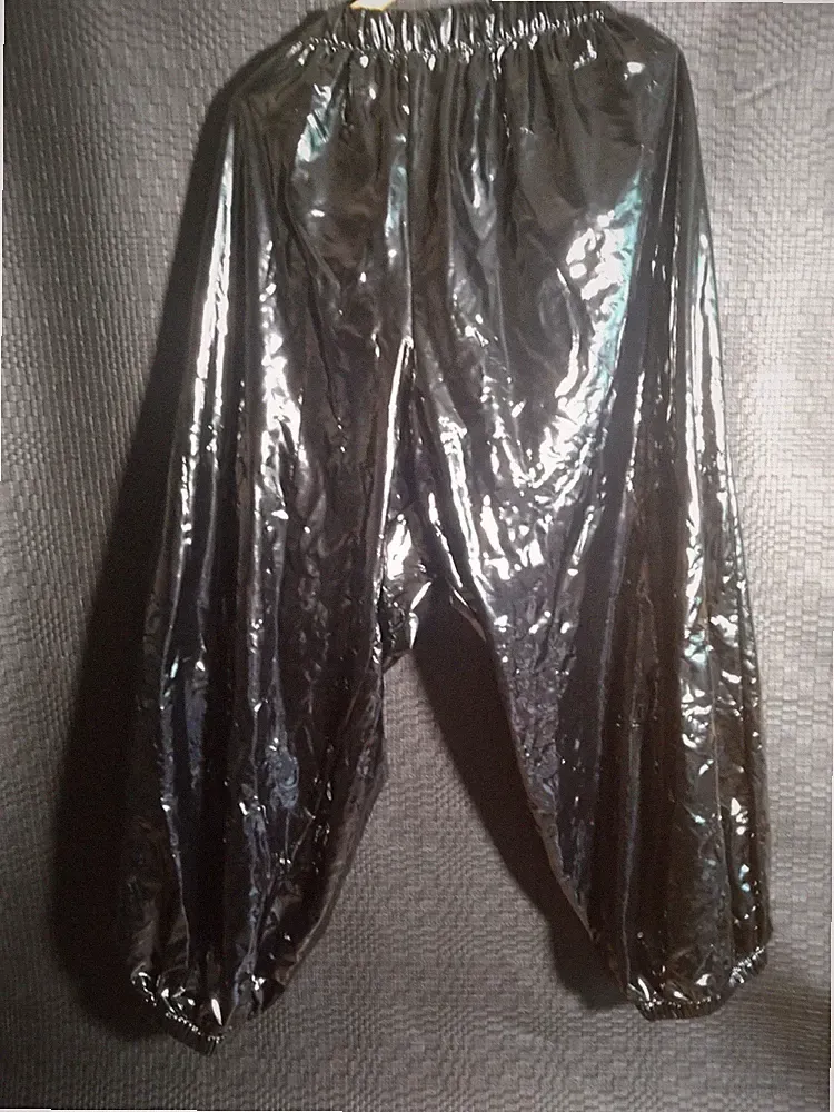 Lackhose, Pvc Pants, Vinyl Pants, Schwarz 4XL ehr XXL, Jogginghose, Haremshose