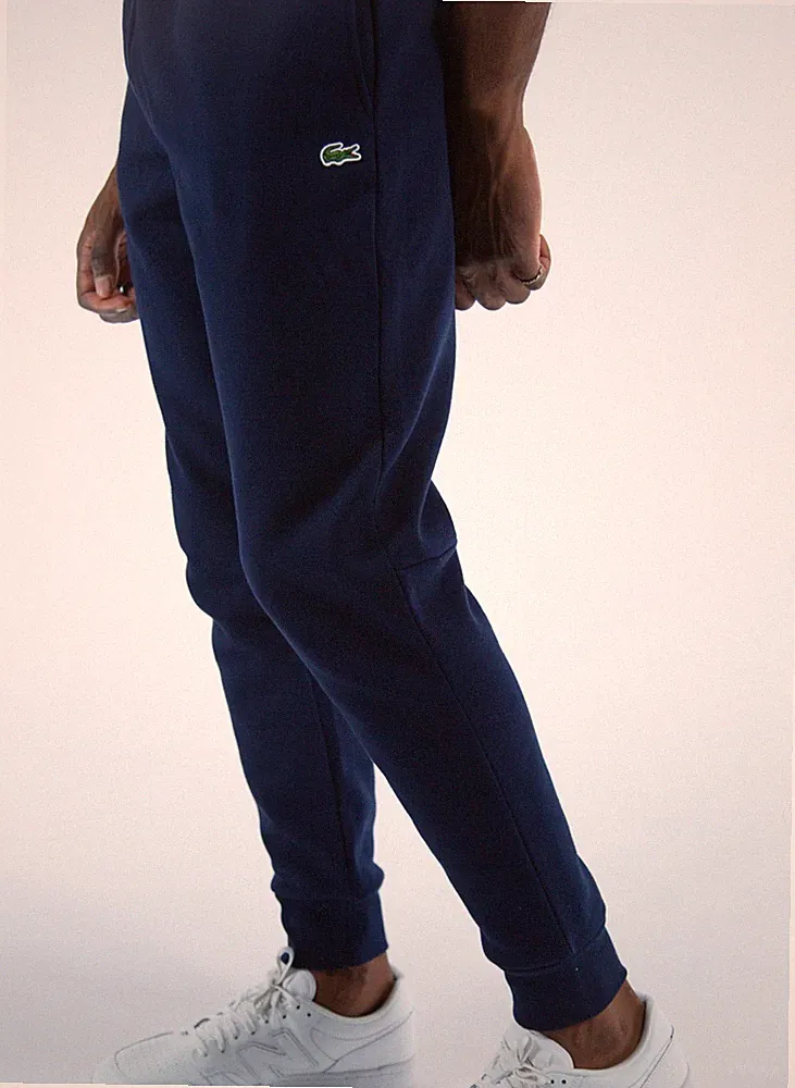 LACOSTE Herren Hose Baumwoll Fleece Bündchen XH9624 – 2 Farben Schwarz & Blau