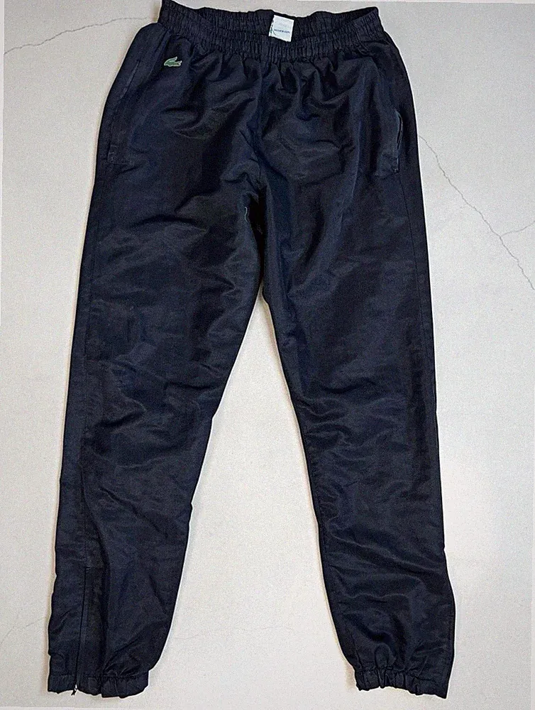 Lacoste Herren Jogginghose S Schwarz Polyester Tapered elastischer Bund