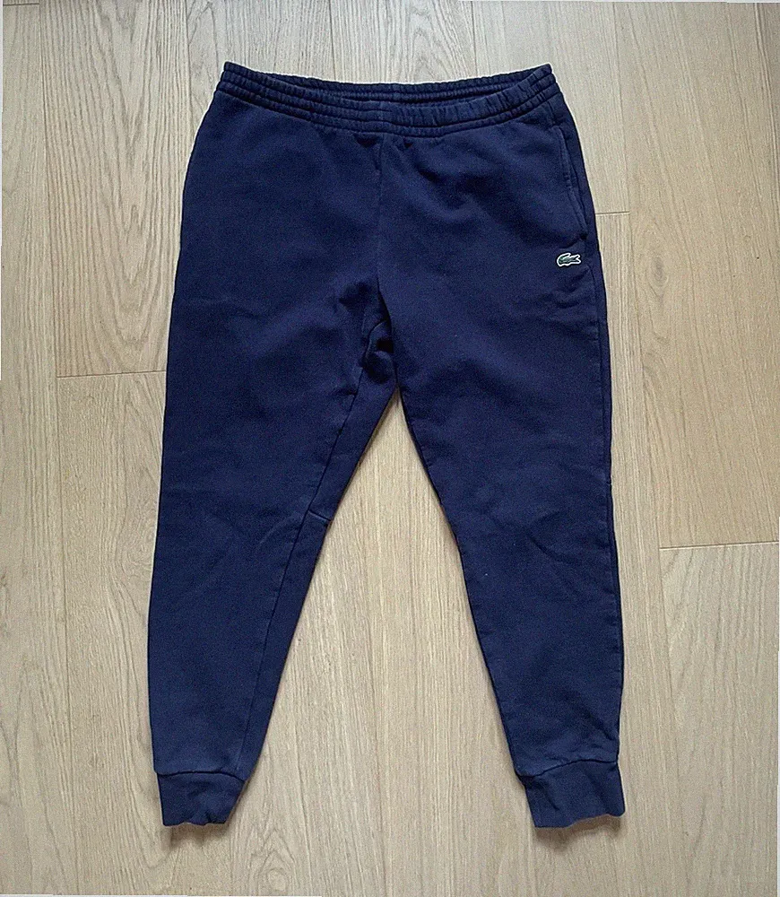 Lacoste Herren Jogginghose Slim Fit Blau XL Baumwolle Kordelzug tapered