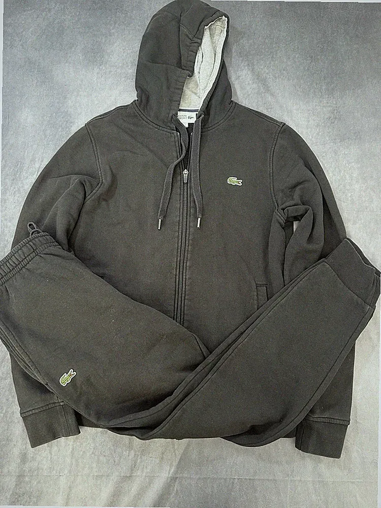 Lacoste Jogginganzug Schwarz Hose XS / Oberteil S