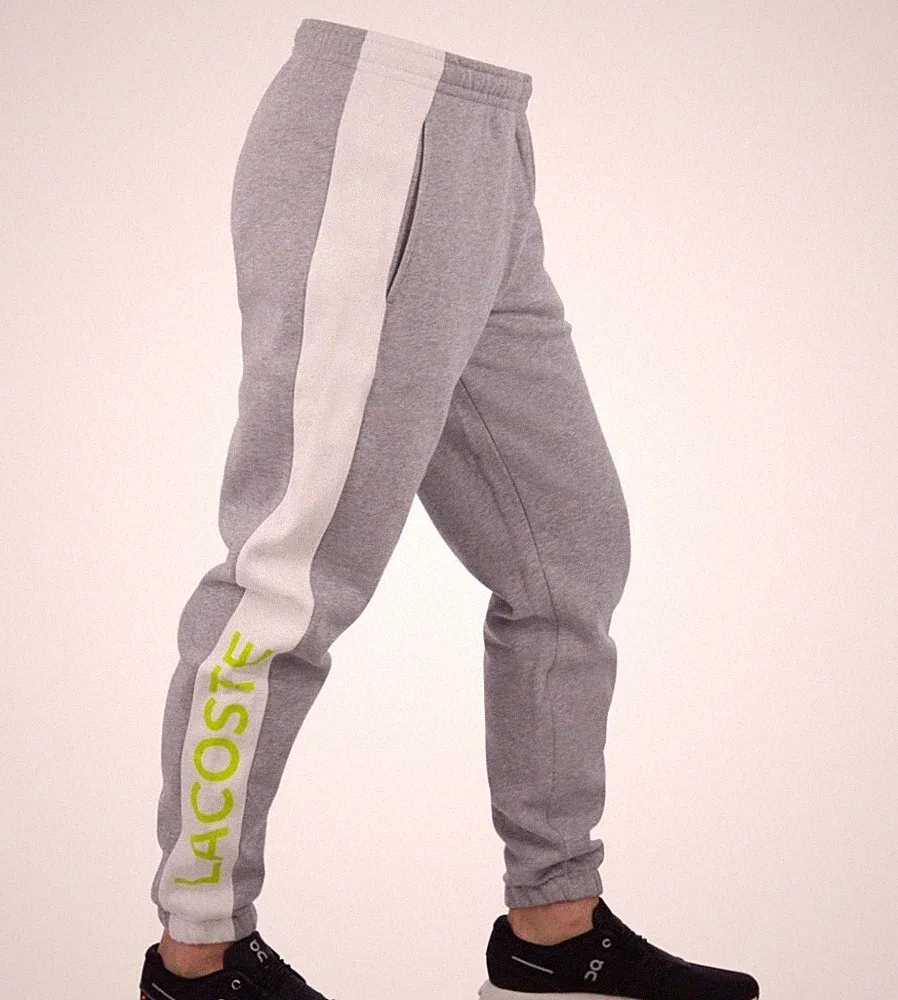 LACOSTE JOGGINGHOSE HERREN XL GRAU ORIGINAL TRAINING HOSE NEU MIT ETIKETT