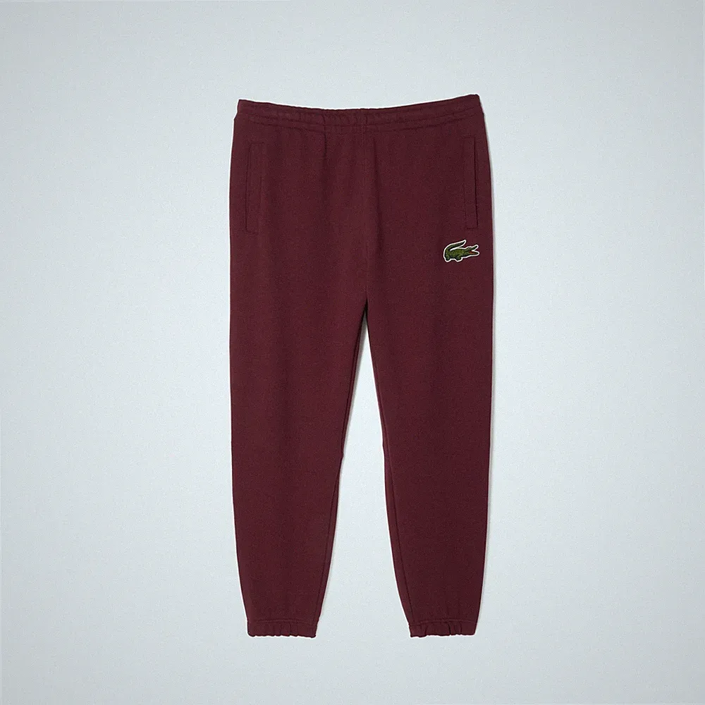 Lacoste Jogginghose Unisex Loose Fit Burgund Gr. XS Neu