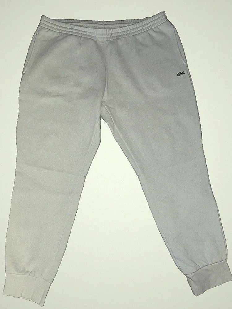 Lacoste Jogginghose XXL, Farbe: weiß - Baumwolle - Slim Fit