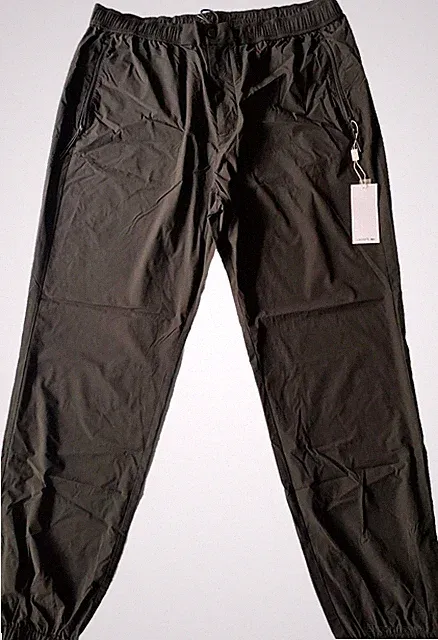 Lacoste Men's Water Repellent Stretch Joggers In Black - Large Waist 40”