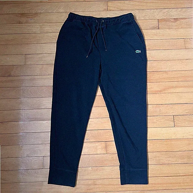 Lacoste Mens Classic Fit Jogger Sweatpants Black Size XL Drawstring Fleece