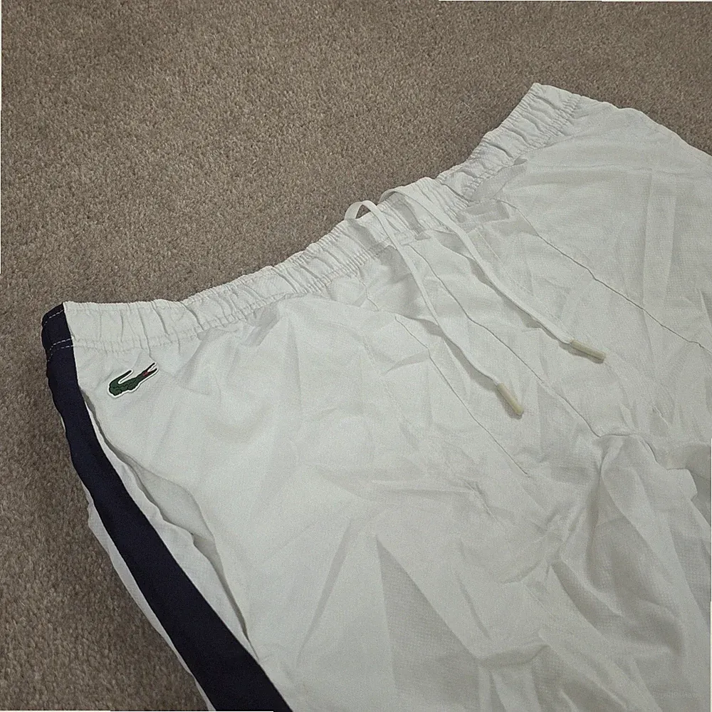 Lacoste Sport Herren Jogginghose L weiß/blau Polyester, elastischer Bund Tennis