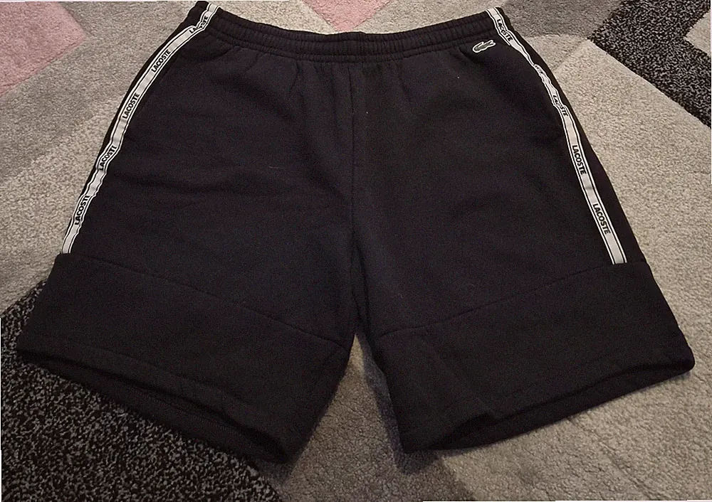Lacoste Sport Herren Schwarz Jogginghose Sweat Shorts Größe FR 7 US XXL Regular