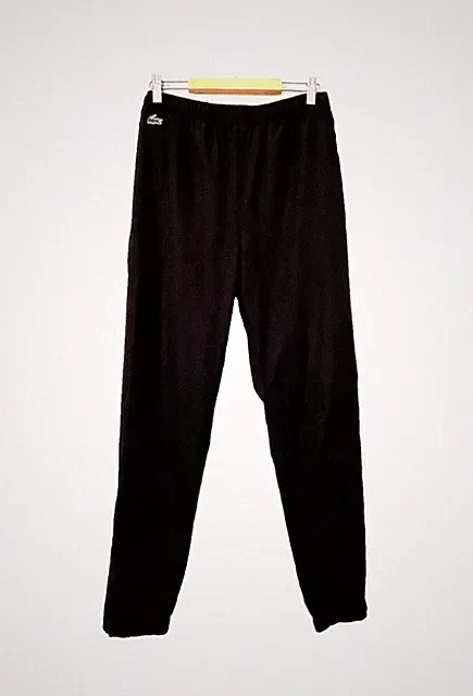 Lacoste Sport Tennis Track Pants Men’s S Black Ripstop Zip Hem Joggers