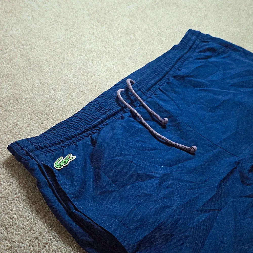 Lacoste Sport Trainingshose Herren Gr. 6 / XL Navy Track Pants Tennis Retro Y2K