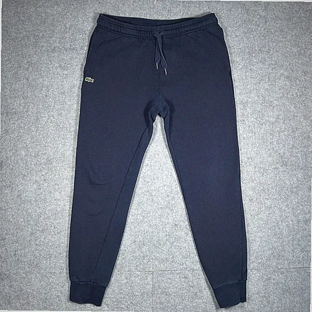 Lacoste Sweatpants Mens Large navy Blue Tapered Fit Fleece Joggers Sportswear