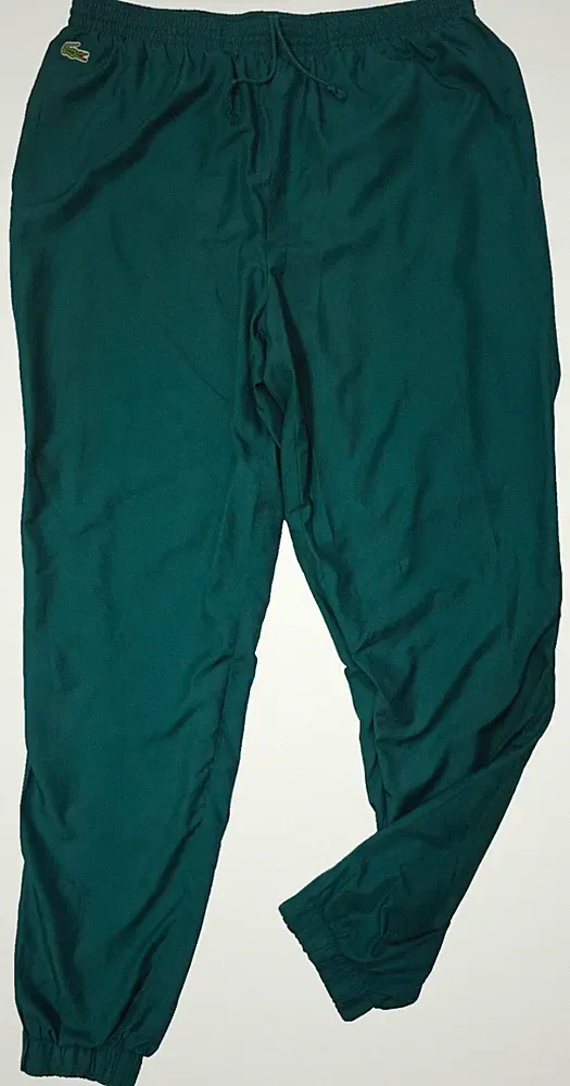 Lacoste Tennishose Hose Herren Grün Jogginghose Hose Größe L Taille 36 Aus Po...