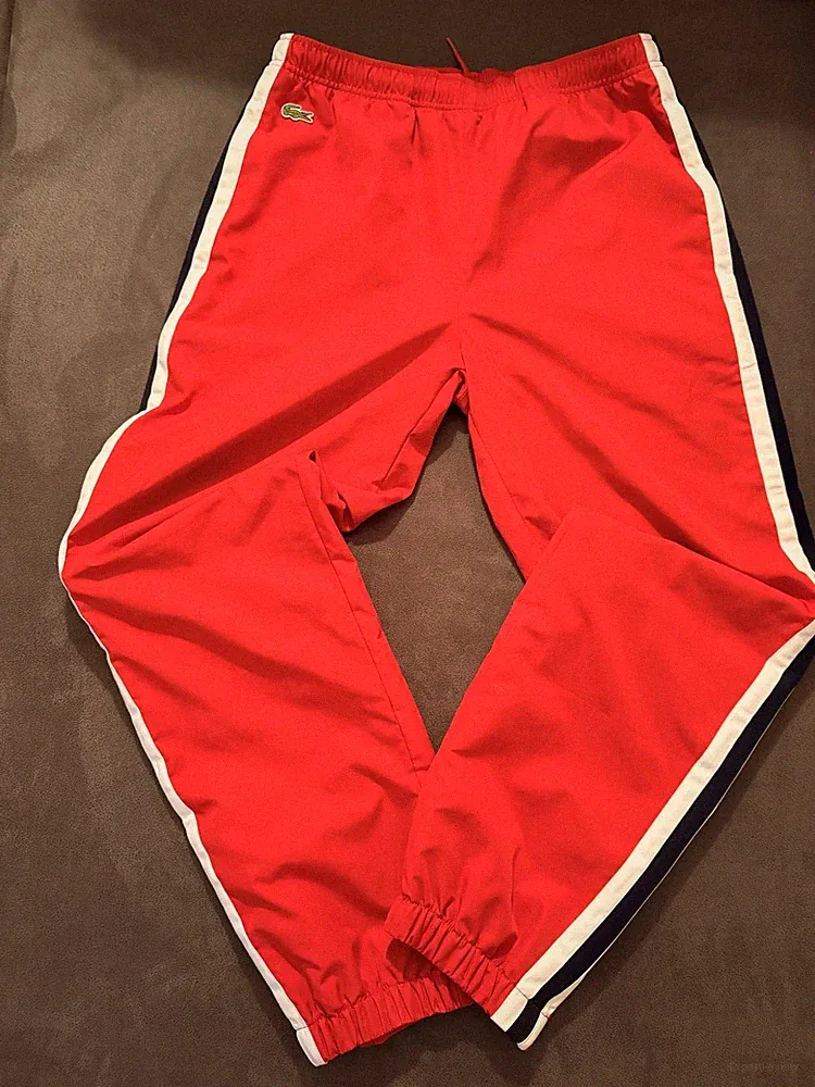 Lacoste Trackpants Rot Weiß