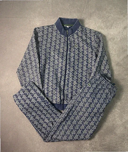 Lacoste Vintage Trainingsanzug - Monogram Pattern - Blau - XS