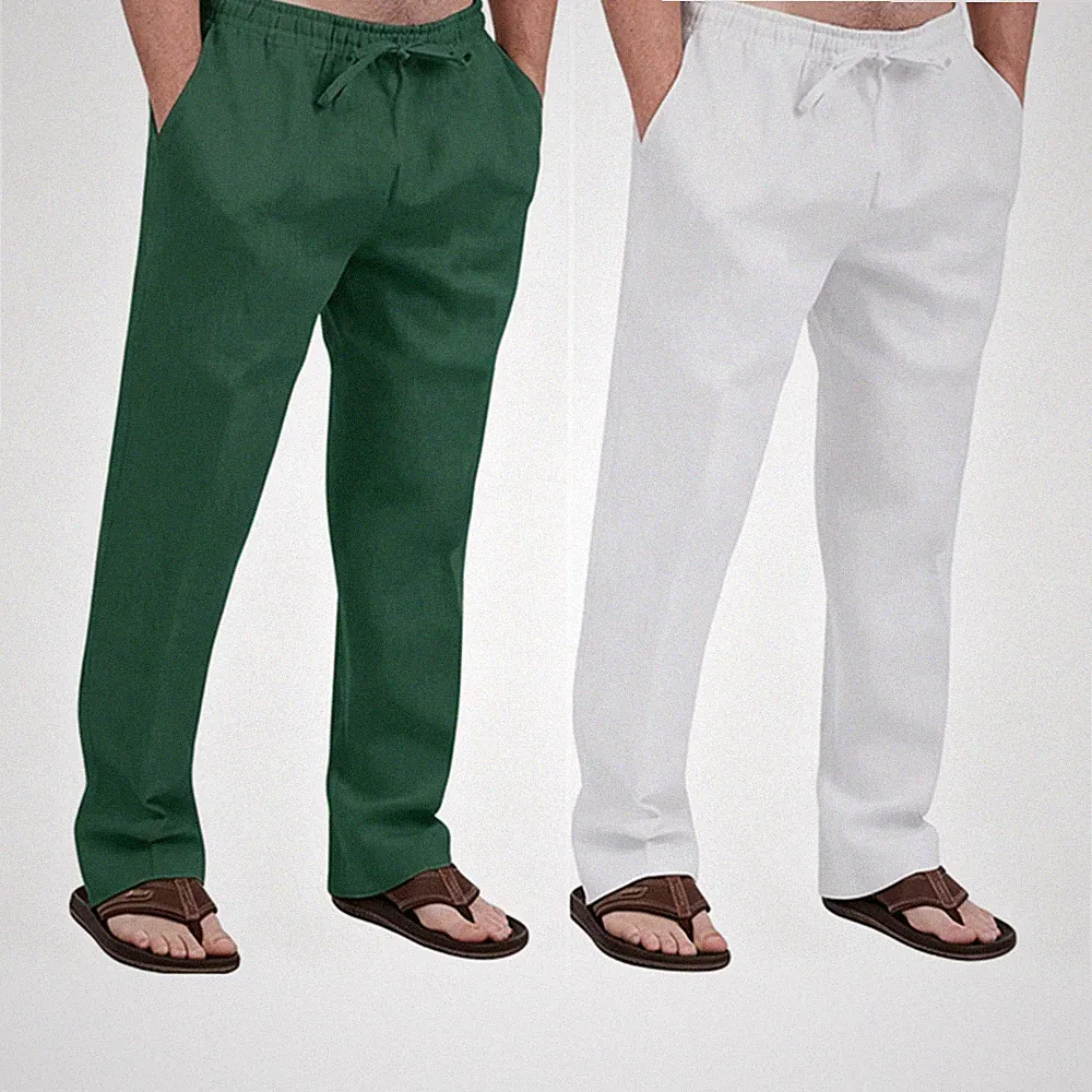 Lange Herren-Freizeithose aus Baumwolle, bequeme Freizeit-Sporthose, Jogginghose